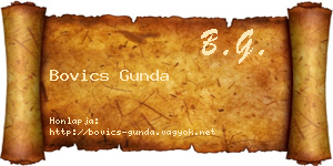 Bovics Gunda névjegykártya